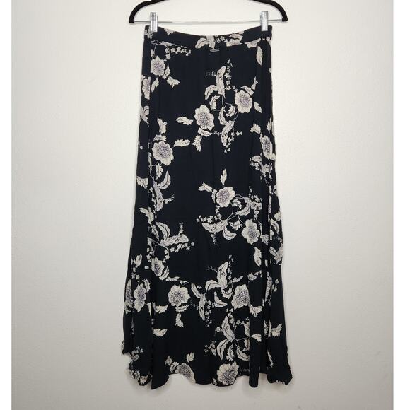 y2k Billabong Floral Flower Black Skirt Surf Surfer Beach Boho Hawaiian Hawaii - Picture 7 of 7